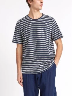 Oli's T-Shirt Braemar Navy -Oliver Spencer Store ModelOSMK603OlisTShirtBRA01NAVBraemarNavy8copy Softness