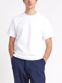 Heavy T-Shirt Tavistock White -Oliver Spencer Store ModelOSMK724HeavyTShirtTAV01WHITavistockWhite1copy Softness