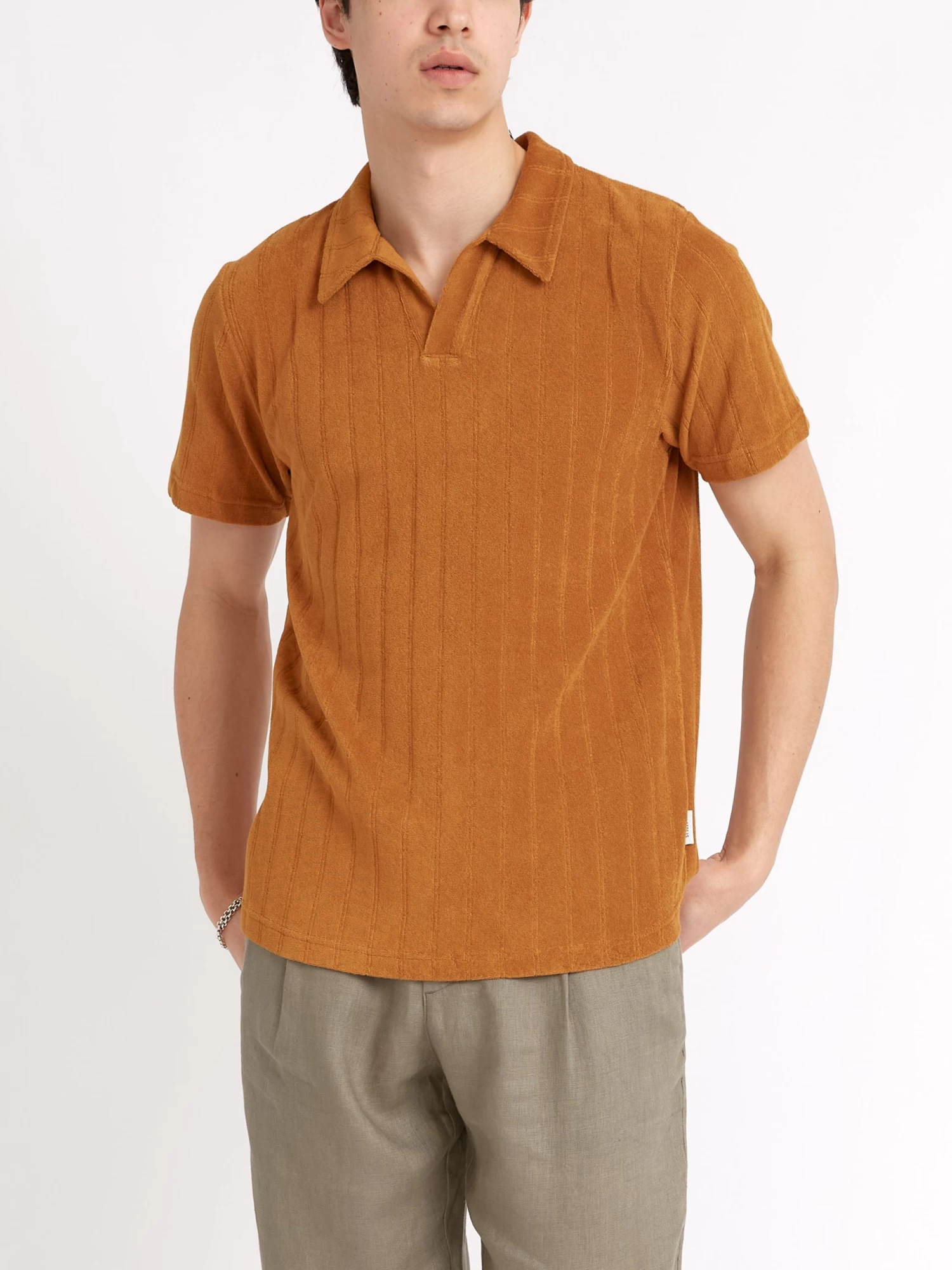 Austell Short Sleeve Polo Shirt Haywood Ochre 5 Austell Short Sleeve Polo Shirt Haywood Ochre - Image 5