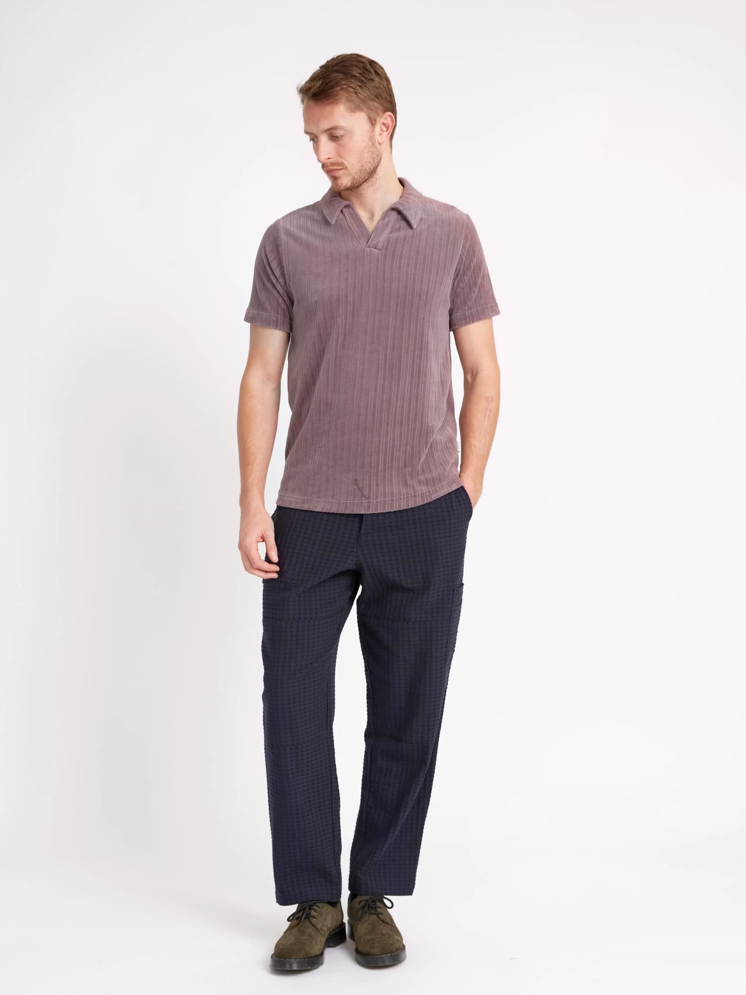 Austell Short Sleeve Polo Shirt Willow Mauve 2 Austell Short Sleeve Polo Shirt Willow Mauve - Image 2