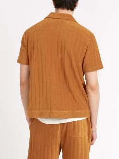 Ashby Short Sleeve Jersey Shirt Haywood Ochre 10 Ashby Short Sleeve Jersey Shirt Haywood Ochre -Oliver Spencer Store ModelOSMK742AshbyShortSleeveJerseyShirtHAY01OCHHaywardOchre30copy