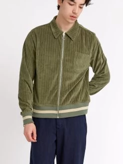 Bradstone Jersey Jacket Willow Green -Oliver Spencer Store ModelOSMK742BradstoneJerseyJacketWIL01GRNWillowGreen7copy