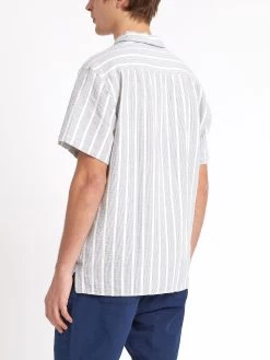 Riviera Short Sleeve Shirt Barlow Blue 10 Riviera Short Sleeve Shirt Barlow Blue -Oliver Spencer Store ModelOSMS102RivieraShortSleeveShirtBAR01BLUBarlowBlue1copy Softness