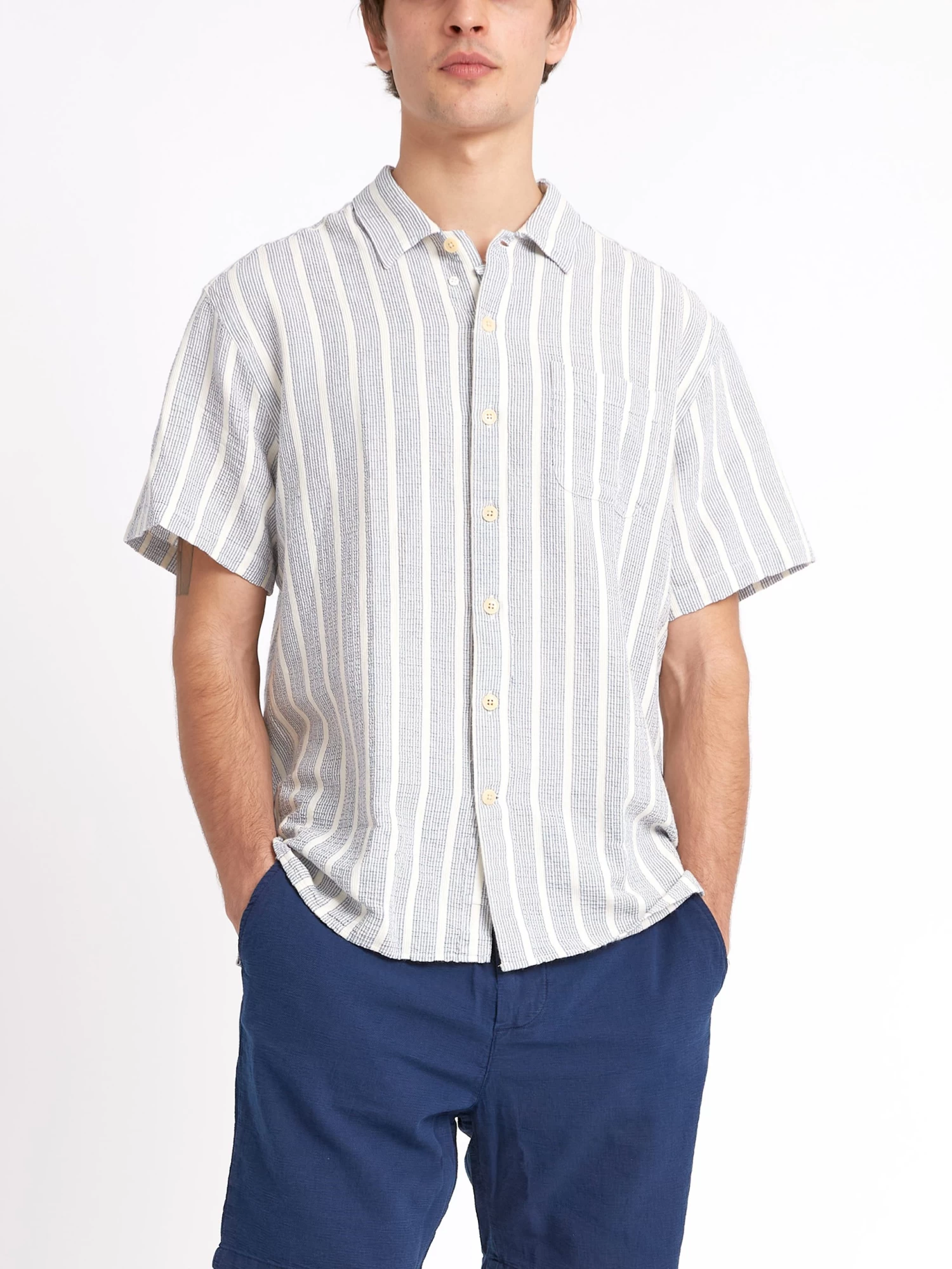 Riviera Short Sleeve Shirt Barlow Blue 6 Riviera Short Sleeve Shirt Barlow Blue - Image 6