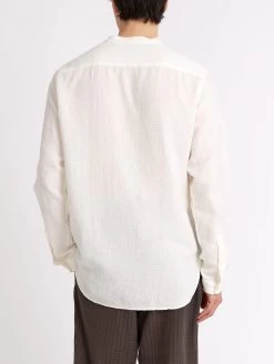 Grandad Shirt Haston Cream -Oliver Spencer Store ModelOSMS126GrandadShirtHAS01CREHastonCream8copy