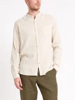 Grandad Shirt Randal Cream 10 Grandad Shirt Randal Cream -Oliver Spencer Store ModelOSMS126GrandadShirtRAN01CRERandalCream2copy Softness