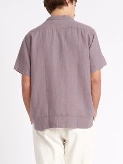 Havana Short Sleeve Shirt Coney Mauve -Oliver Spencer Store ModelOSMS156eHavanaShortSleeveShirtCON01MAUConeyMauve2copy Softness