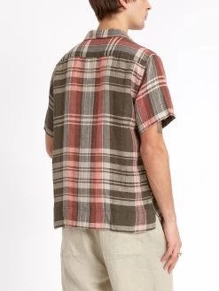 Havana Short Sleeve Shirt Northfield Black -Oliver Spencer Store ModelOSMS156eHavanaShortSleeveShirtNOR01BLKNorthfieldBlack4copy Softness