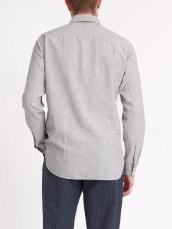 Brook Shirt Campbell Grey -Oliver Spencer Store ModelOSMS162BrookShirtCAM01GRYCampbellGrey8copy Softness