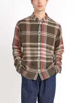 Brook Shirt Northfield Black -Oliver Spencer Store ModelOSMS162BrookShirtNOR01BLKNorthfieldBlack45copy