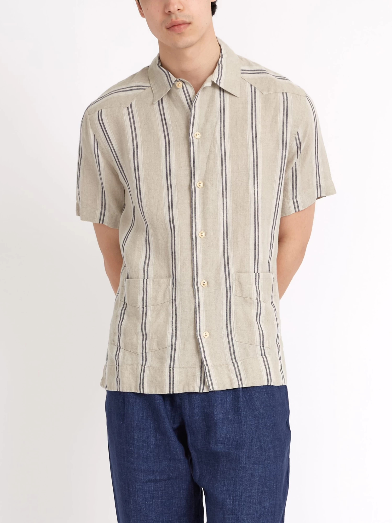 Cuban Short Sleeve Shirt Loughlin Sand 5 Cuban Short Sleeve Shirt Loughlin Sand - Image 5