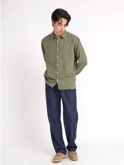 Oliver Spencer Store -Oliver Spencer Store ModelOSMS200dNewYorkSpecialShirtCON01GRNConeyGreen15