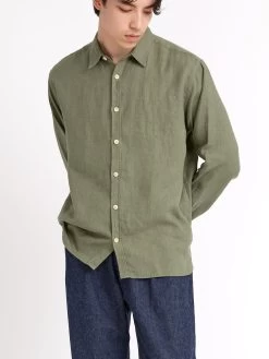 New York Special Shirt Coney Green -Oliver Spencer Store ModelOSMS200dNewYorkSpecialShirtCON01GRNConeyGreen15copy