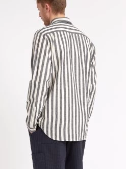 New York Special Shirt Elgar Black/White -Oliver Spencer Store ModelOSMS200dNewYorkSpecialShirtELG01BLWElgarBlackWhite13copy Softness