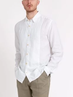 Ashcroft Shirt Bridford White -Oliver Spencer Store ModelOSMS304ConduitClassicShirtQUI01WHIQuincyWhite2copy