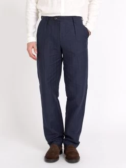 Claremont Trousers Dillard Navy 14 Claremont Trousers Dillard Navy -Oliver Spencer Store ModelOSMST61aClaremontTrousersDIL01NAVDillardNavy17copy