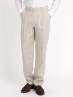 Claremont Trousers Middelboe Sand -Oliver Spencer Store ModelOSMST61aClaremontTrousersMID01SANMiddleboeSand2copy