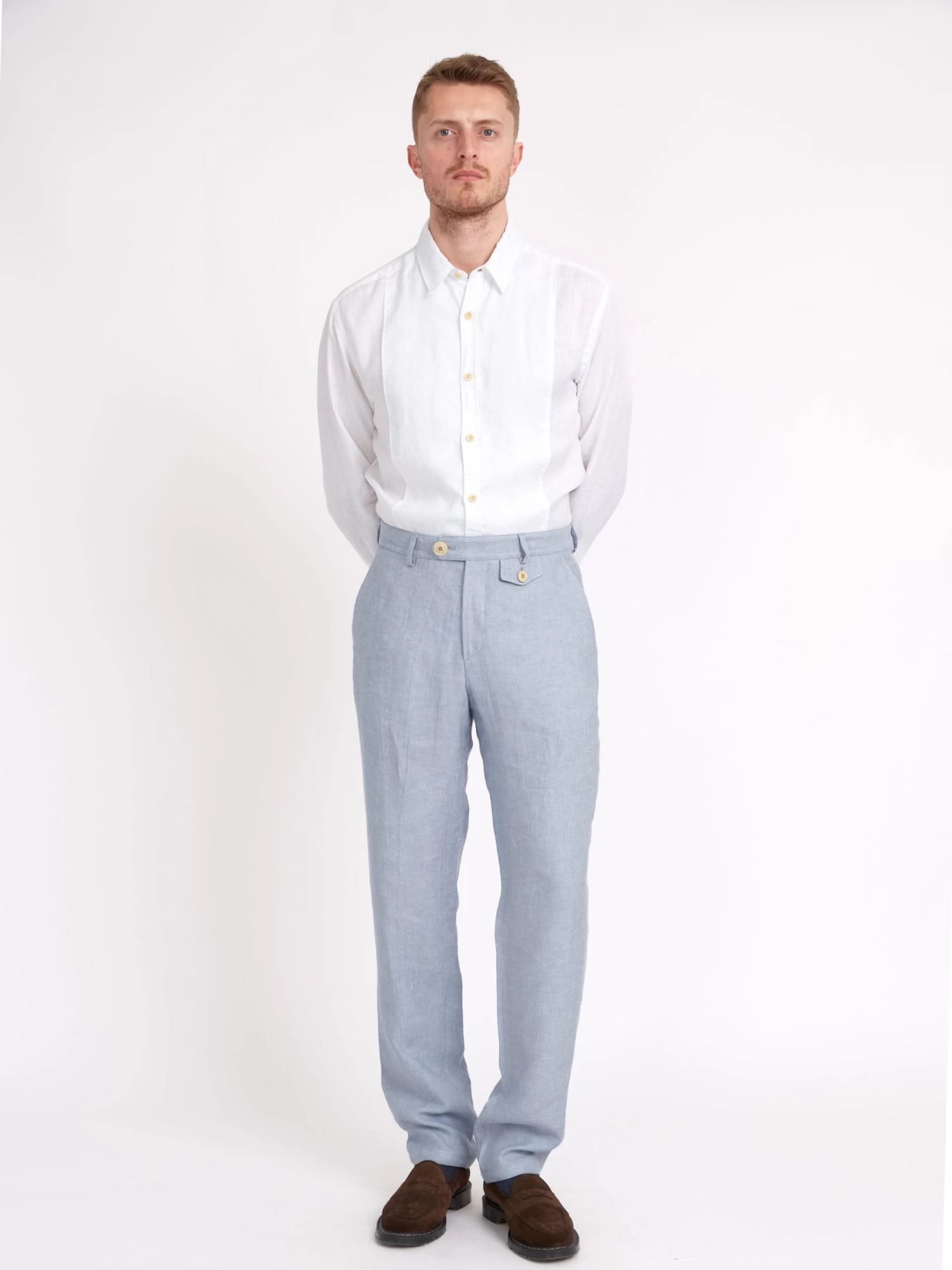 Fishtail Trousers Drescher Blue 2 Fishtail Trousers Drescher Blue - Image 2