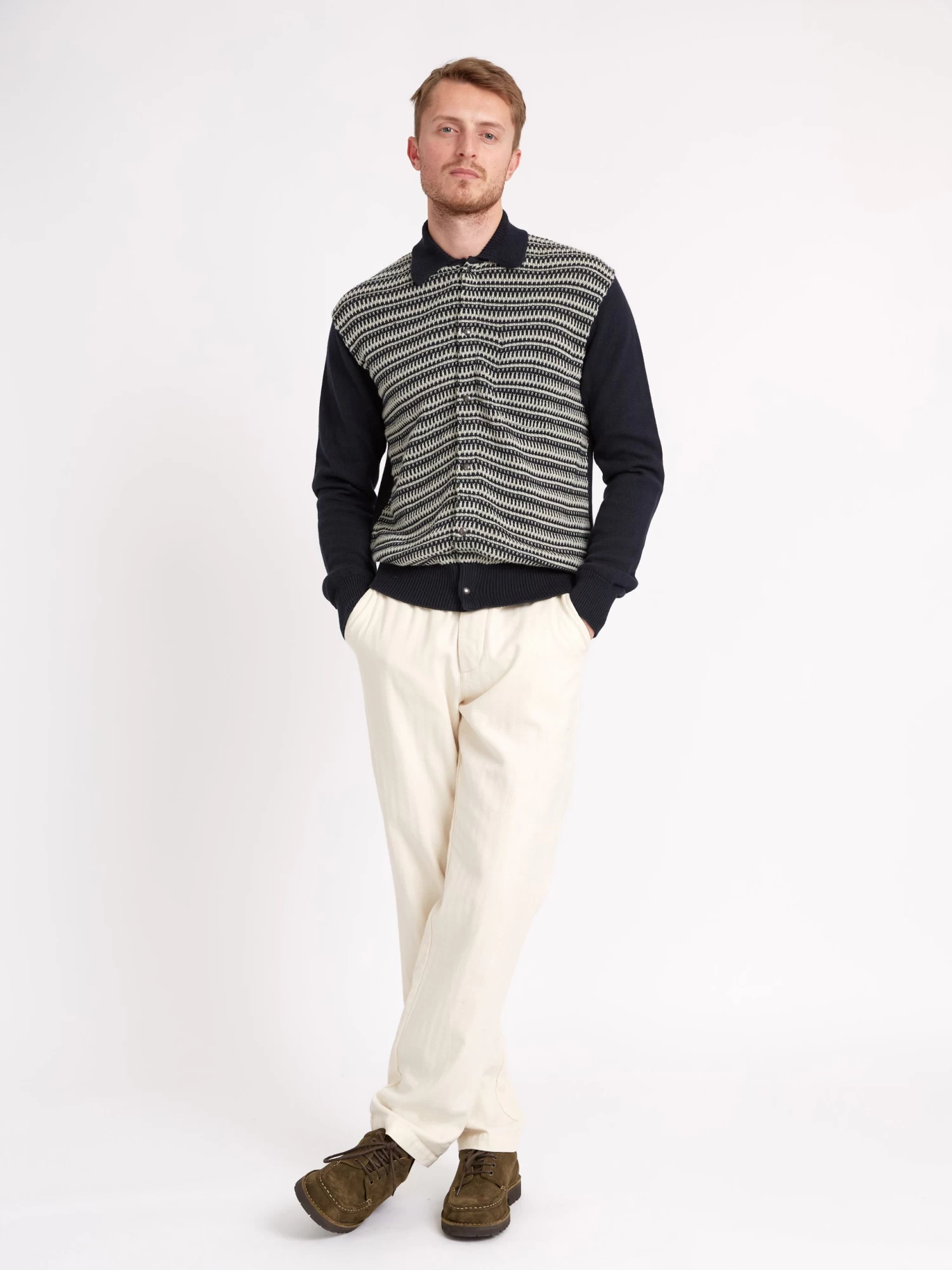 Drawstring Trousers Cairnes Ecru 2 Drawstring Trousers Cairnes Ecru - Image 2