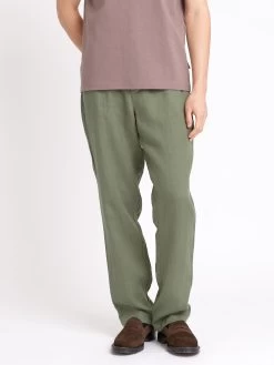 Drawstring Trousers Coney Green -Oliver Spencer Store ModelOSMT48cDrawstringTrousersCON01GRNConeyGreen10copy Softness