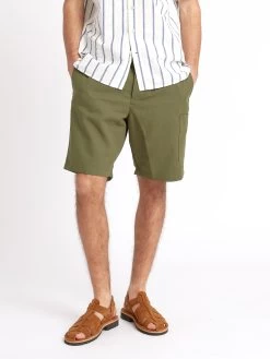 Judo Shorts Ellbridge Green -Oliver Spencer Store ModelOSMT58bJudoShortsELL01GRNEllbridgeGreen1copy Softness