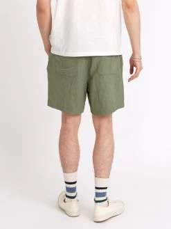 Osborne Drawstring Shorts Coney Green -Oliver Spencer Store ModelOSMT64DrawstringShortsCON01GRNConeyGreen2copy