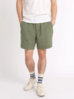 Osborne Drawstring Shorts Coney Green -Oliver Spencer Store ModelOSMT64DrawstringShortsCON01GRNConeyGreencopy