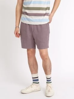 Osborne Drawstring Shorts Coney Mauve 14 Osborne Drawstring Shorts Coney Mauve -Oliver Spencer Store ModelOSMT64DrawstringShortsCON01MAUConeyMauve29copy