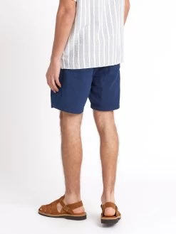 Osborne Drawstring Shorts Kildale Indigo Rinse -Oliver Spencer Store ModelOSMT64DrawstringShortsKIL01INRKildaleIndigoRinse2copy Softness