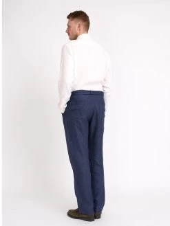Belted Trousers Dubrow Navy -Oliver Spencer Store ModelOSMT66aBeltedTrousersDUB01NAVDubrowNavy5
