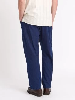Morton Pleated Trousers Faye Indigo Blue 15 Morton Pleated Trousers Faye Indigo Blue -Oliver Spencer Store ModelOSMT68MortonTrousersFAY01INBFayeIndigoBlue6copy Softness