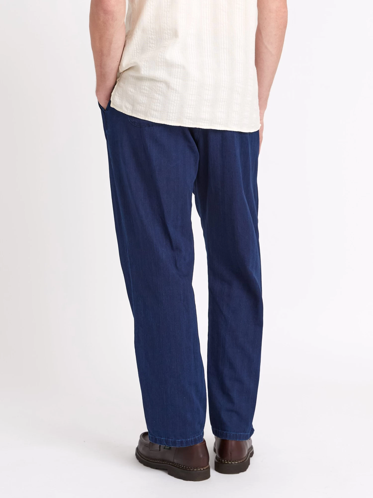 Morton Pleated Trousers Faye Indigo Blue 8 Morton Pleated Trousers Faye Indigo Blue - Image 8