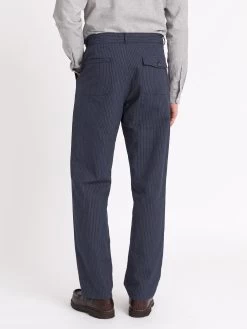 Morton Pleated Trousers Granville Navy -Oliver Spencer Store ModelOSMT68MortonTrousersGRA01NAVGranvilleNavy13copy Softness