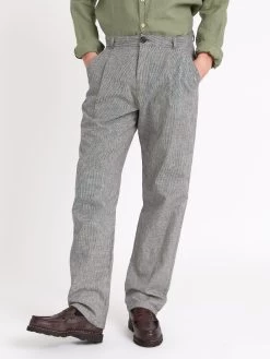 Morton Pleated Trousers Rackfield Black/White 14 Morton Pleated Trousers Rackfield Black/White -Oliver Spencer Store ModelOSMT68MortonTrousersRAC01BLWRackfieldBlackWhite3copy Softness