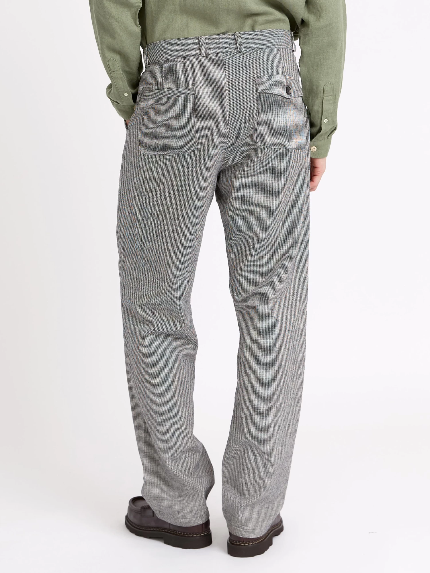 Morton Pleated Trousers Rackfield Black/White 8 Morton Pleated Trousers Rackfield Black/White - Image 8