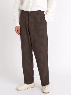 William Trousers Sampson Brown -Oliver Spencer Store ModelOSMT69WilliamTrousersSAM01BROSampsonBrown38copy