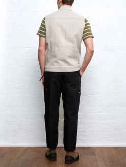 Oliver Spencer X Niwaki Scion Gardening Gilet Bruton Beige -Oliver Spencer Store NIWAKIBEIGEGILET13