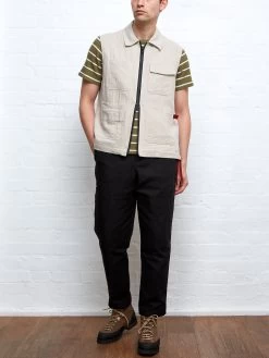 Oliver Spencer X Niwaki Scion Gardening Gilet Bruton Beige -Oliver Spencer Store NIWAKIBEIGEGILET6
