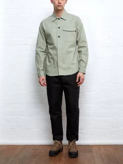 Oliver Spencer X Niwaki Haru Gardening Overshirt Hyde Green -Oliver Spencer Store NIWAKIGREENOVERSHIRT