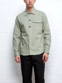 Oliver Spencer X Niwaki Haru Gardening Overshirt Hyde Green -Oliver Spencer Store NIWAKIGREENOVERSHIRTcopy