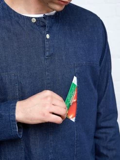 Oliver Spencer X Niwaki Ohana Gardening Smock Mullins Denim Indigo Rinse -Oliver Spencer Store NIWAKISMOCKDENIM13