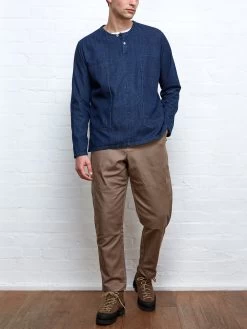 Oliver Spencer X Niwaki Ohana Gardening Smock Mullins Denim Indigo Rinse -Oliver Spencer Store NIWAKISMOCKDENIM8