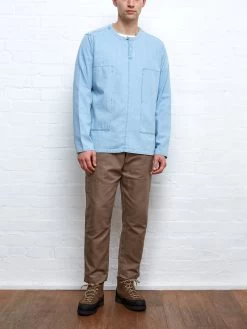 Oliver Spencer X Niwaki Ohana Gardening Smock Mullins Denim Indigo Light 17 Oliver Spencer X Niwaki Ohana Gardening Smock Mullins Denim Indigo Light -Oliver Spencer Store NIWAKISMOCKLIGHTDENIM