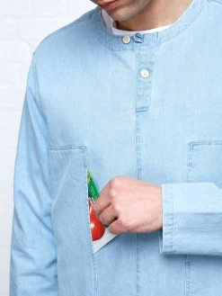 Oliver Spencer X Niwaki Ohana Gardening Smock Mullins Denim Indigo Light 20 Oliver Spencer X Niwaki Ohana Gardening Smock Mullins Denim Indigo Light -Oliver Spencer Store NIWAKISMOCKLIGHTDENIM7