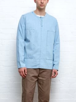 Oliver Spencer X Niwaki Ohana Gardening Smock Mullins Denim Indigo Light 16 Oliver Spencer X Niwaki Ohana Gardening Smock Mullins Denim Indigo Light -Oliver Spencer Store NIWAKISMOCKLIGHTDENIMcopy