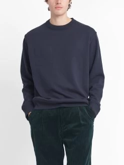 Reversible Sweatshirt Edgeware Navy -Oliver Spencer Store OMSK738 EDG01NAV REVERSIBLESWEATSHIRT EDGWARENAVY13copy