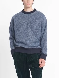 Reversible Sweatshirt Edgeware Navy -Oliver Spencer Store OMSK738 EDG01NAV REVERSIBLESWEATSHIRT EDGWARENAVY1copy