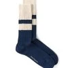 Polperro Socks Merrow Blue/Cream
