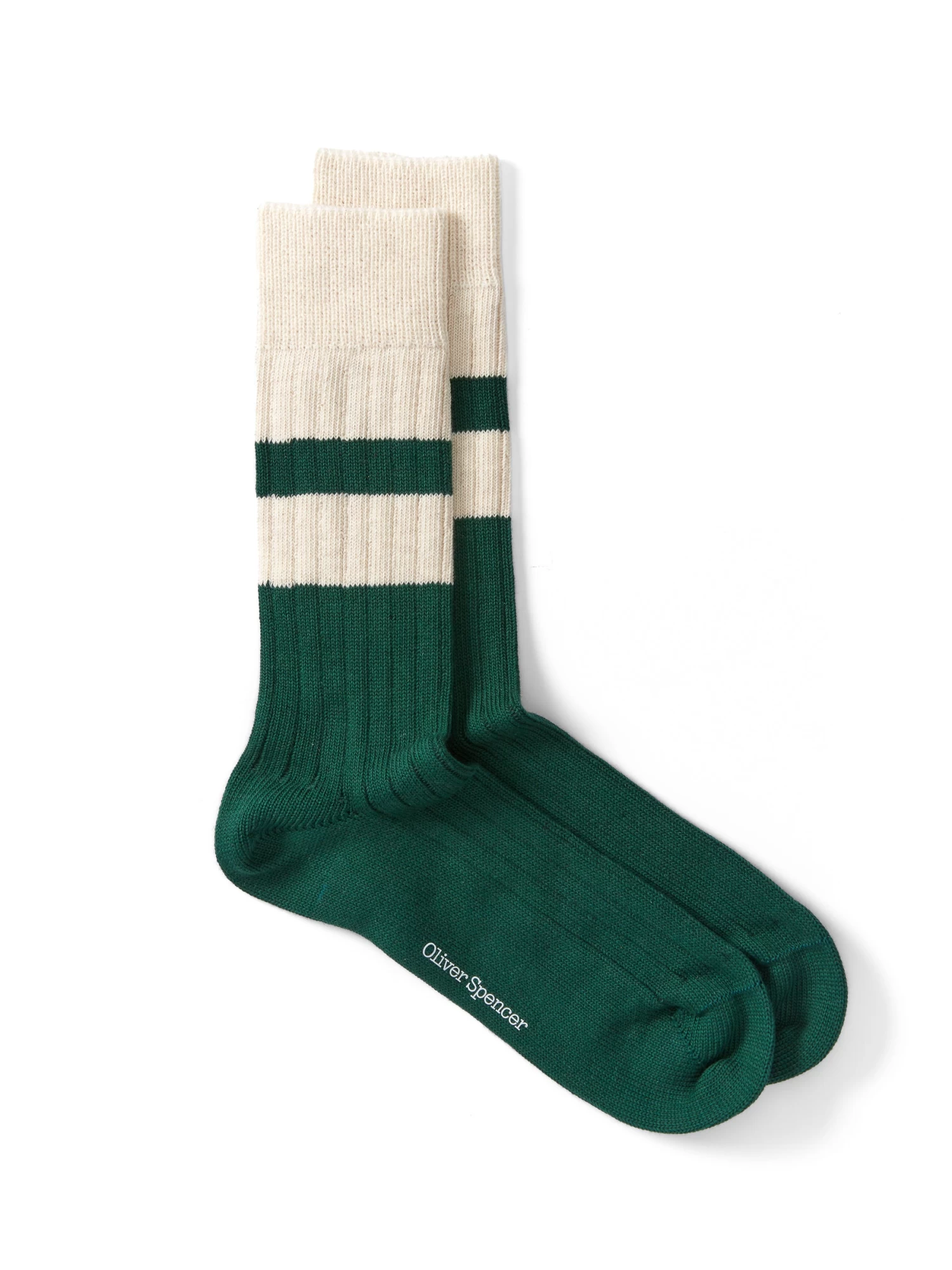 Polperro Socks Merrow Green/Cream 1 Polperro Socks Merrow Green/Cream