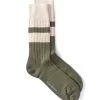 Polperro Socks Merrow Sage Green/Cream